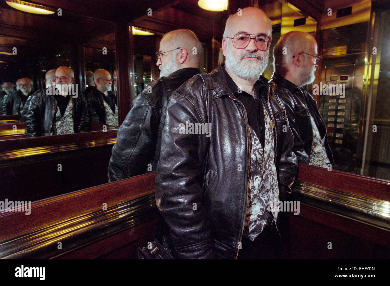 Terry Pratchett, Autor, fotografiert in Edinburgh Stockfoto