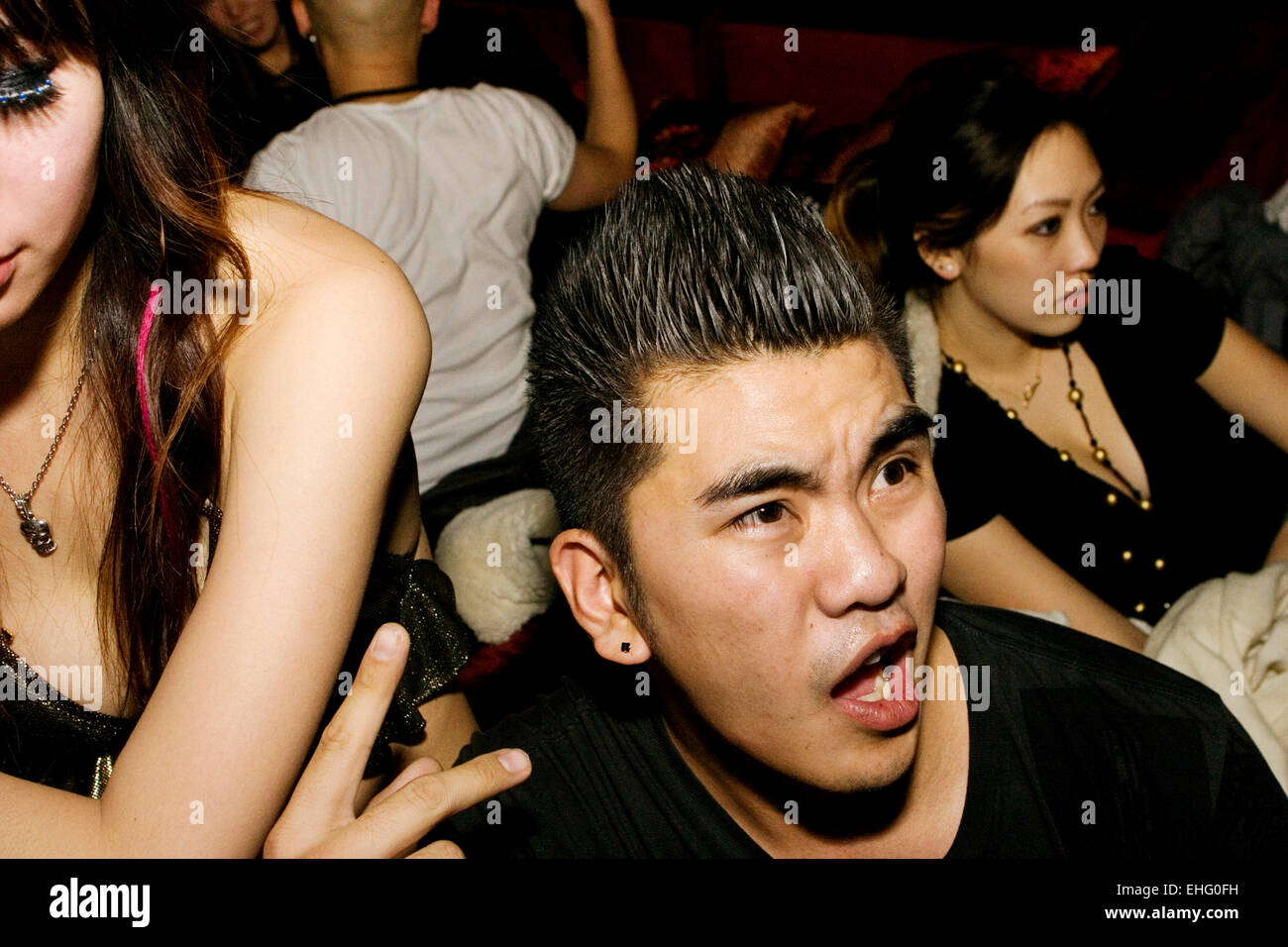 Kerl bei der Paramount tanzen club Shanghai. Stockfoto