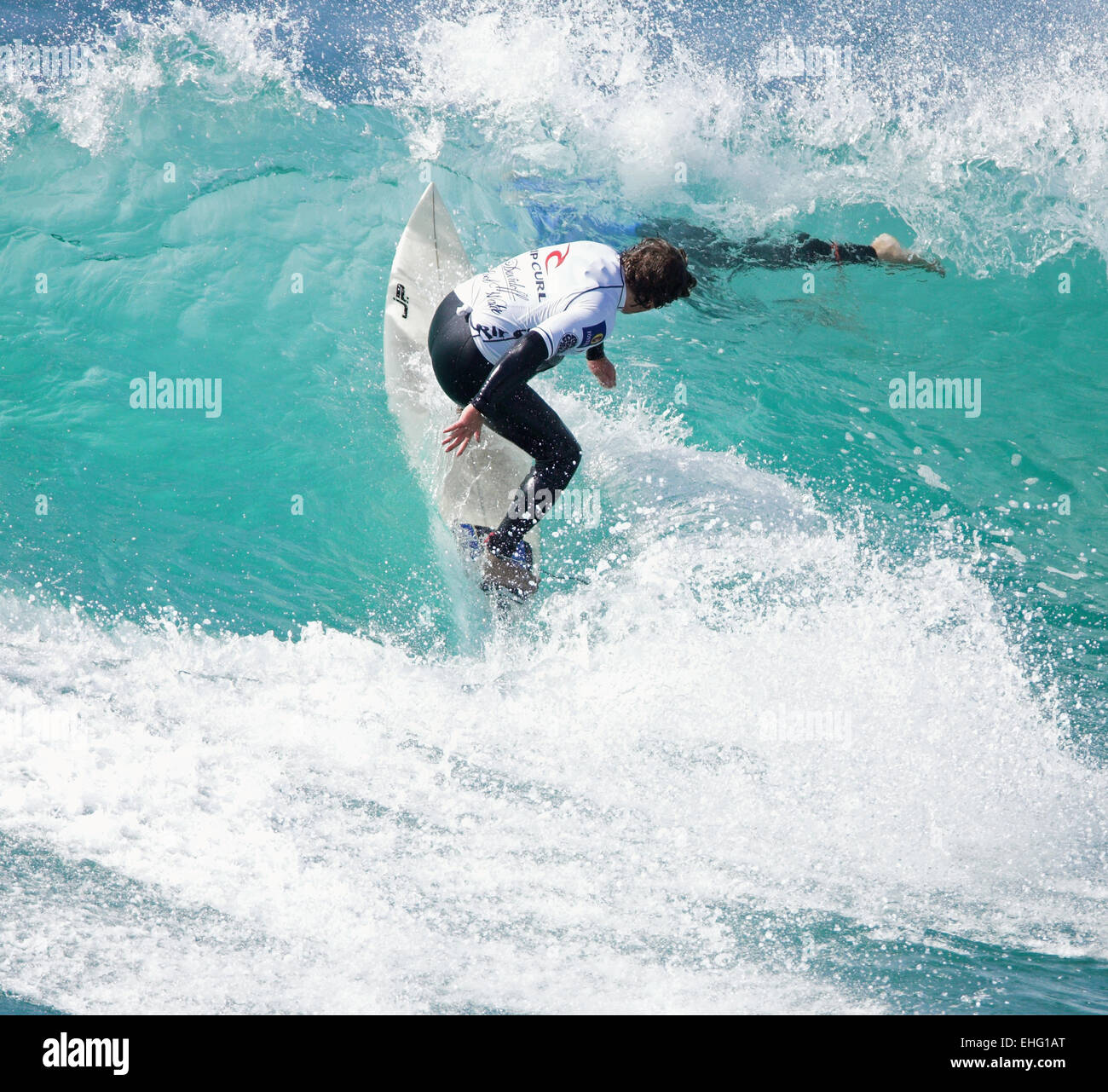 Surf Rafting Newquay Cornwall im Vereinigten Königreich Stockfoto