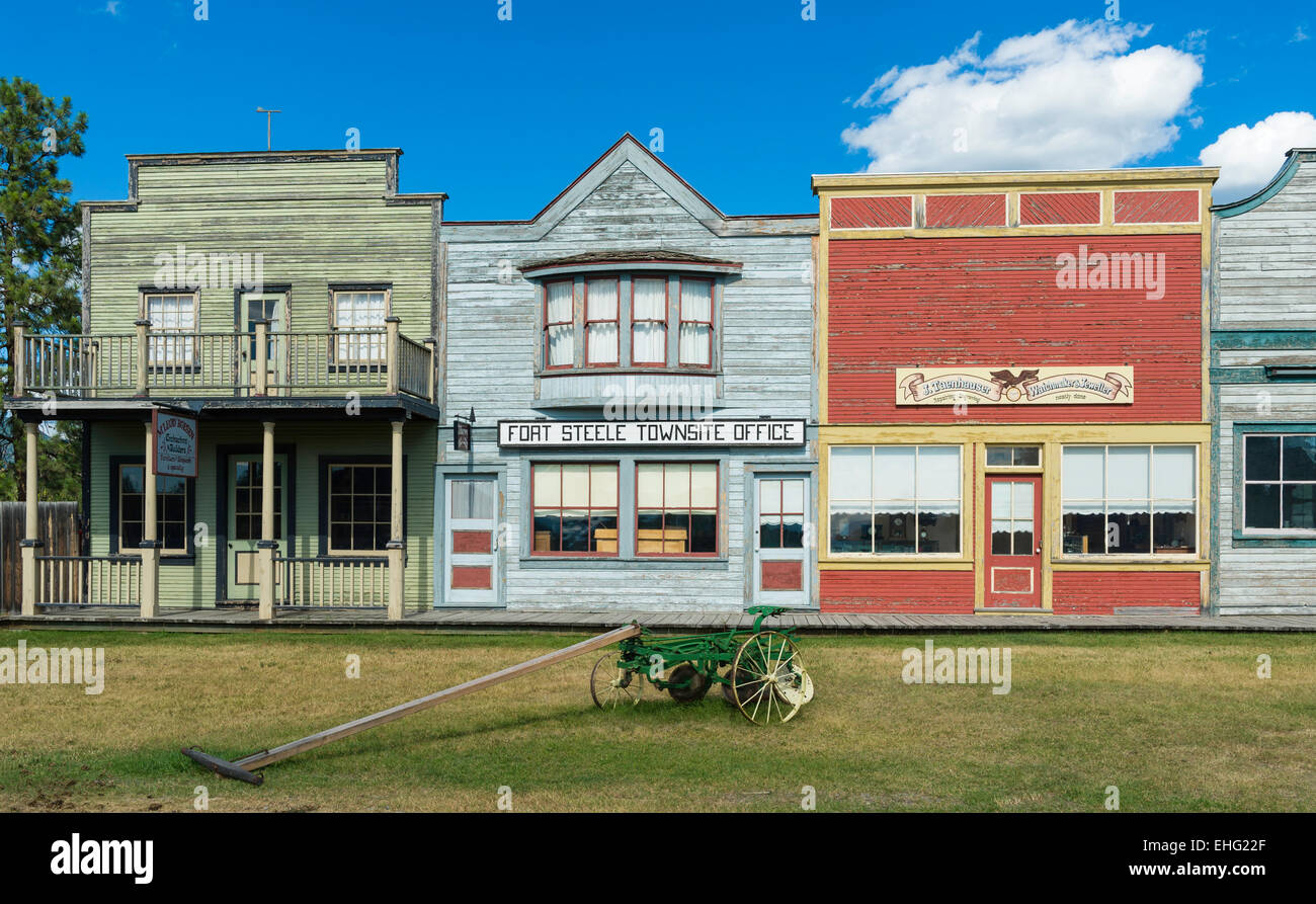 Fort Steele Erbe Stadt in der östlichen Kootenay Region von British Columbia, Kanada Stockfoto