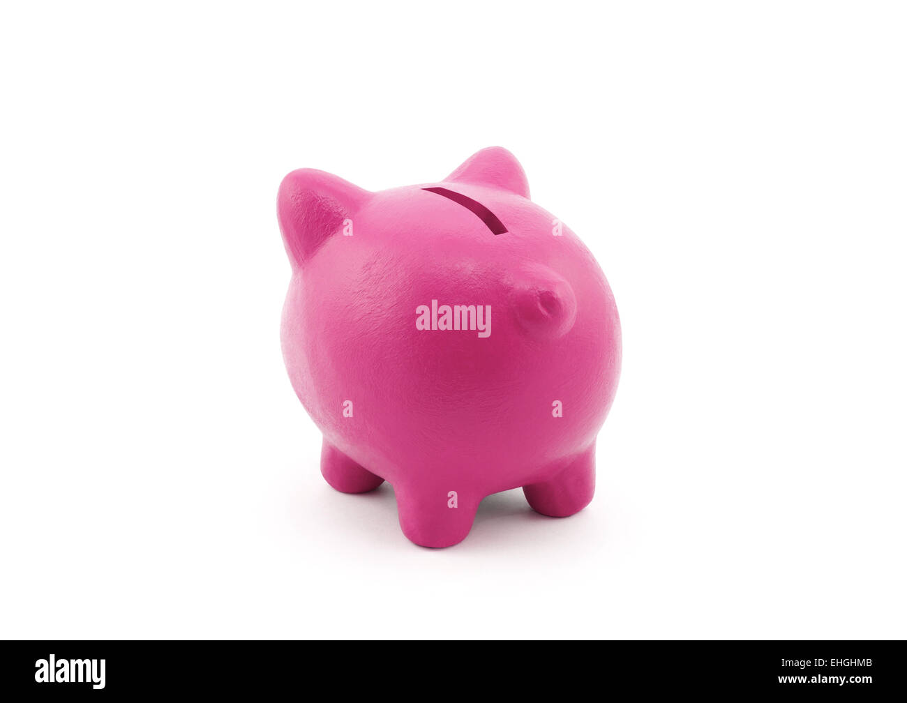 Rückansicht des Sparschwein mit Beschneidungspfad Stockfoto
