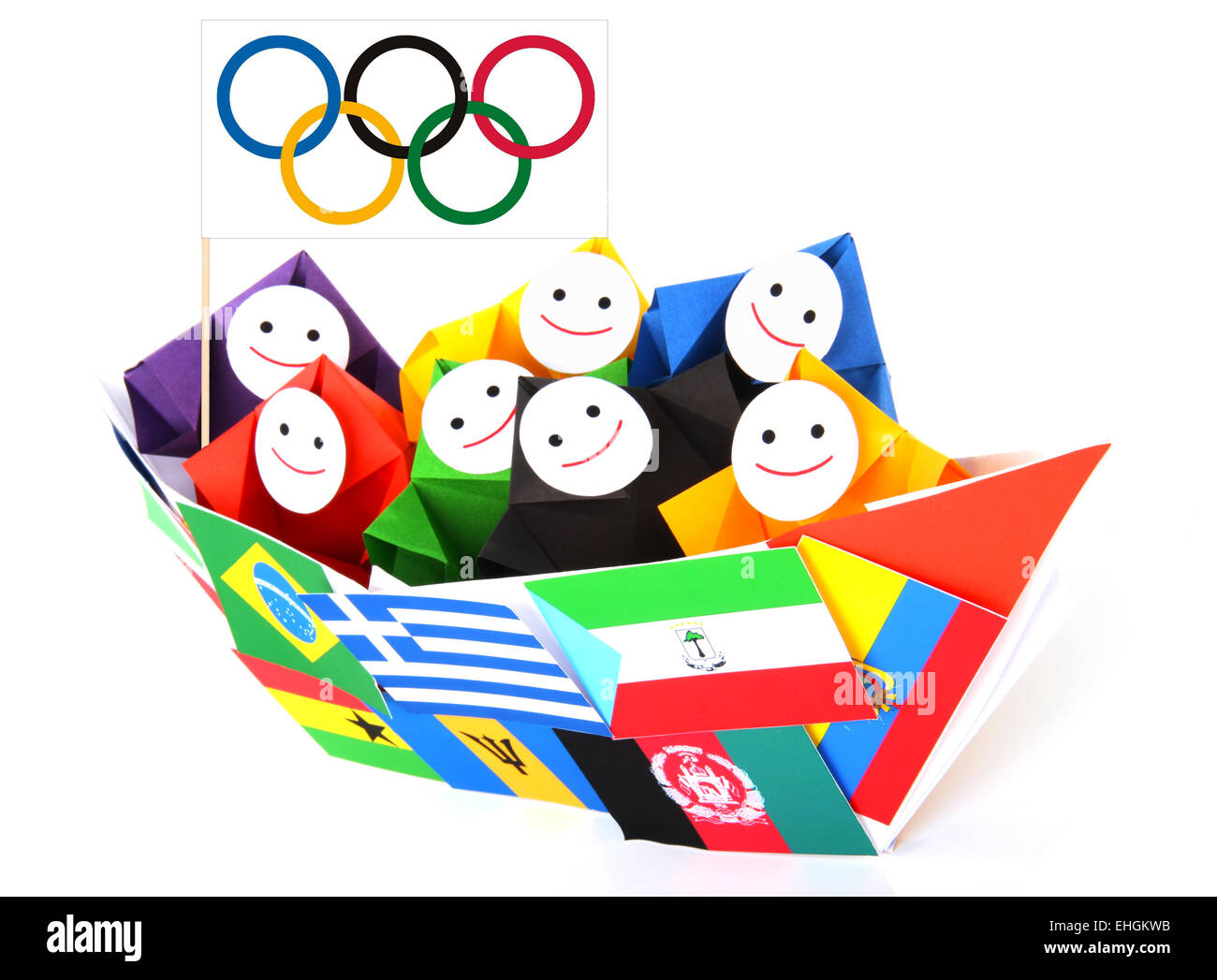 Olympische Spiele und Sport Wettbewerb Metapher Stockfoto