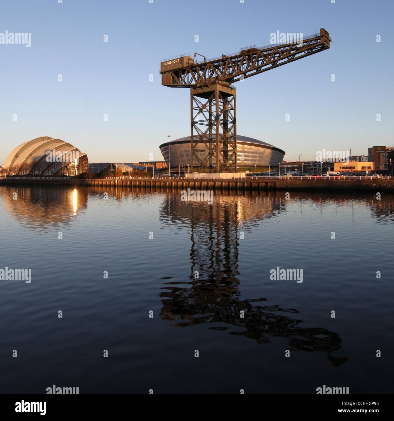 Waterfront Glasgow Schottland Dezember 2014 Stockfoto