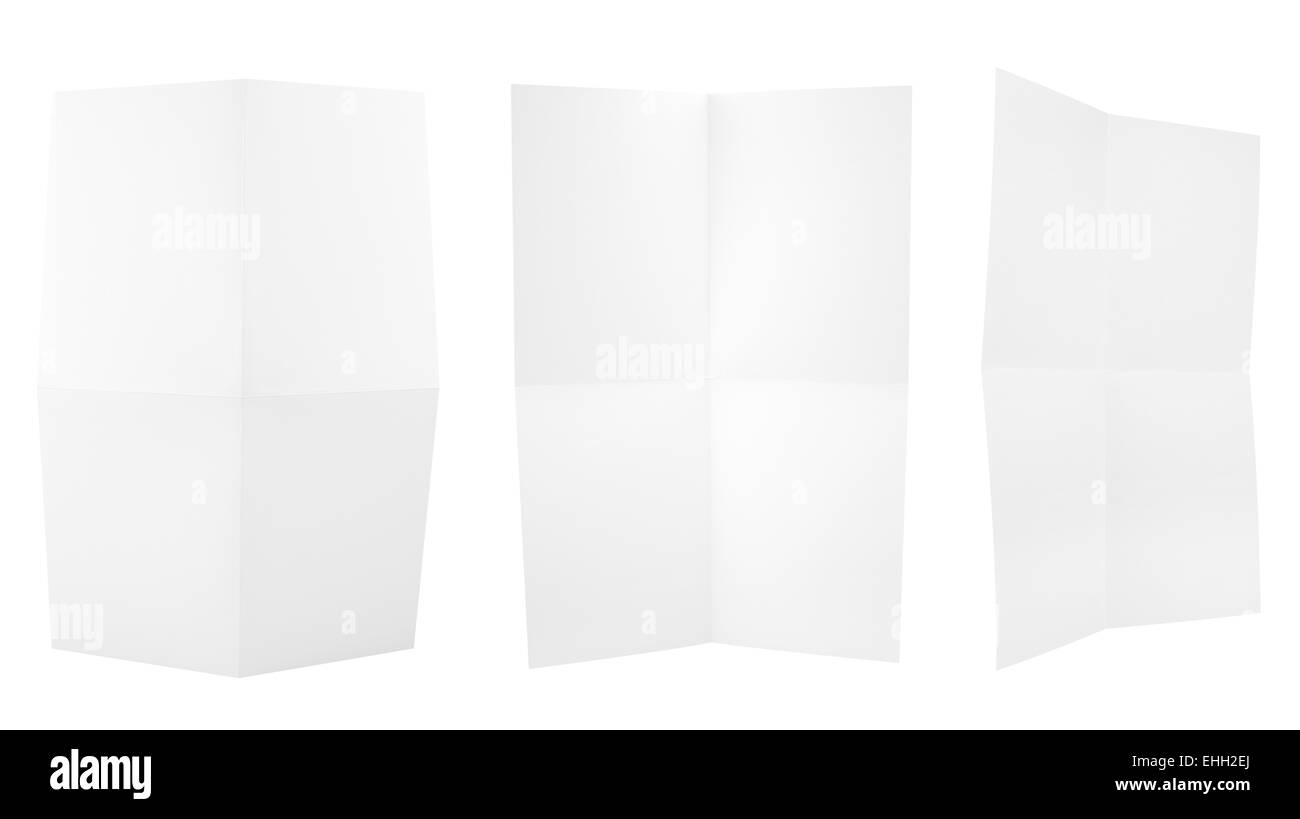 Satz von Falzbogen A4 Papier Stockfoto