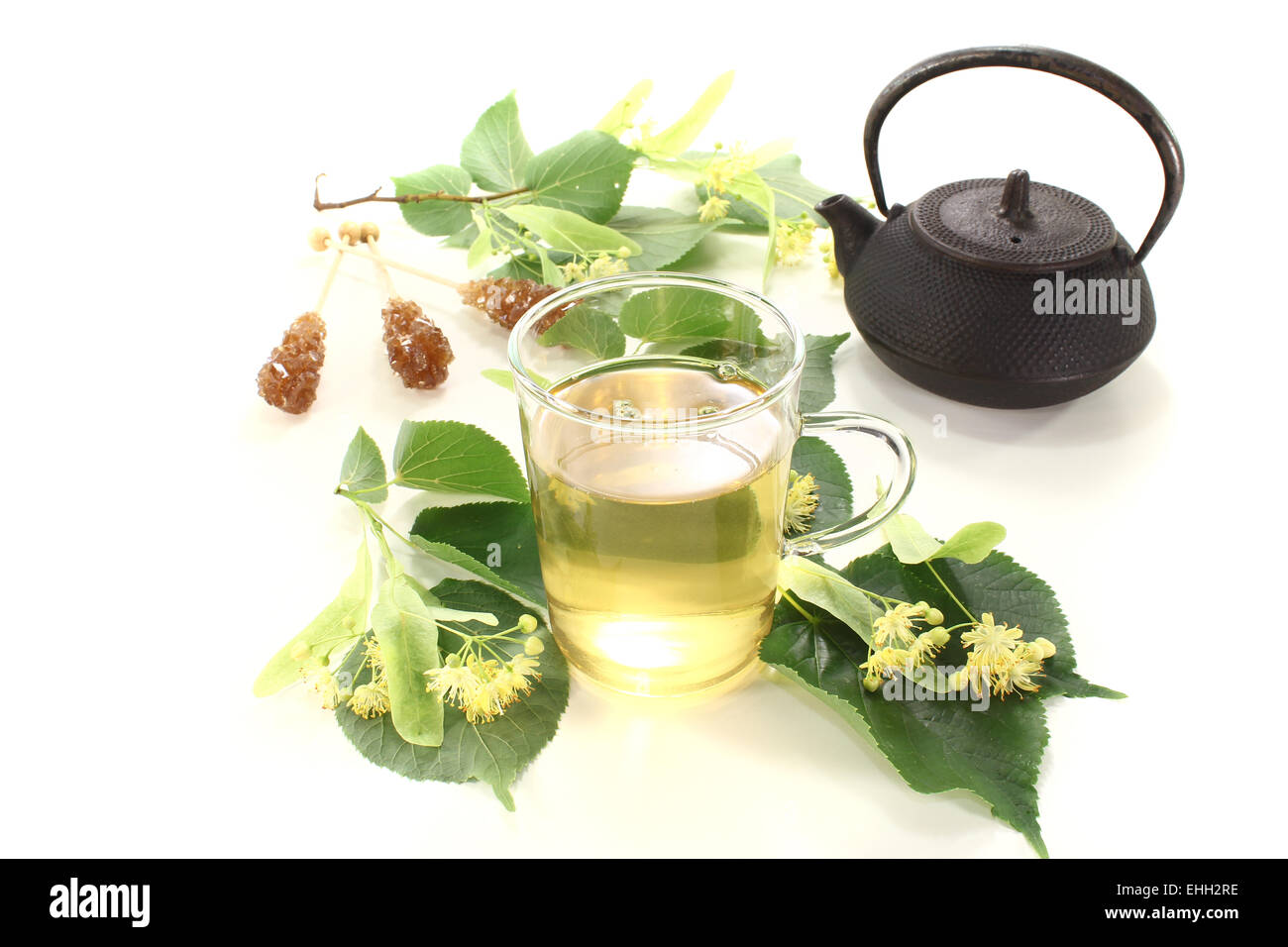 Lime Blossom Tee Stockfoto