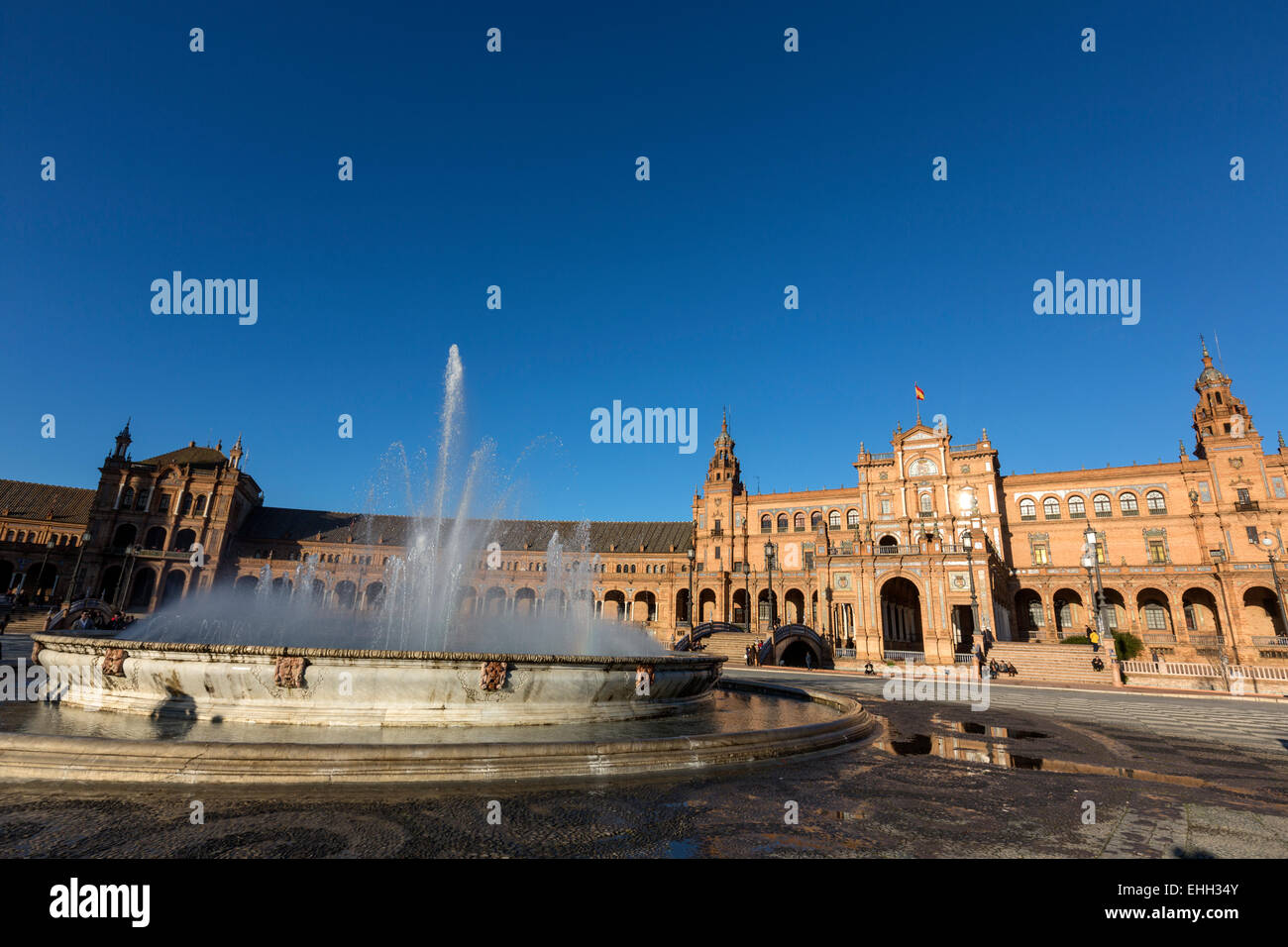 Die Plaza de España, Spanien Platz ist eine Plaza befindet sich im Parque de María Luisa (Maria Luisa Park), in Sevilla. Stockfoto
