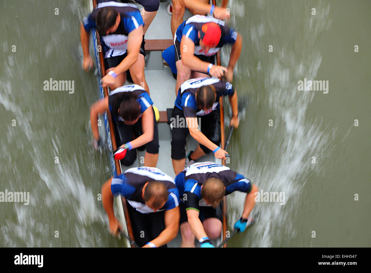 Schnelle Ruderer Stockfoto