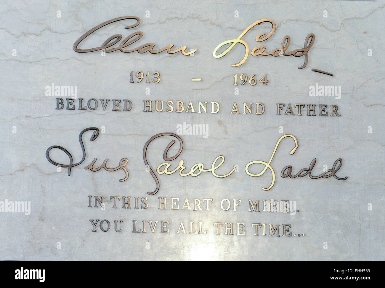 Los Angeles, Ca - 01. Dezember: Grab der amerikanische Schauspieler Alan Ladd in Los Angeles, Kalifornien am 1. Dezember 1997. Stockfoto