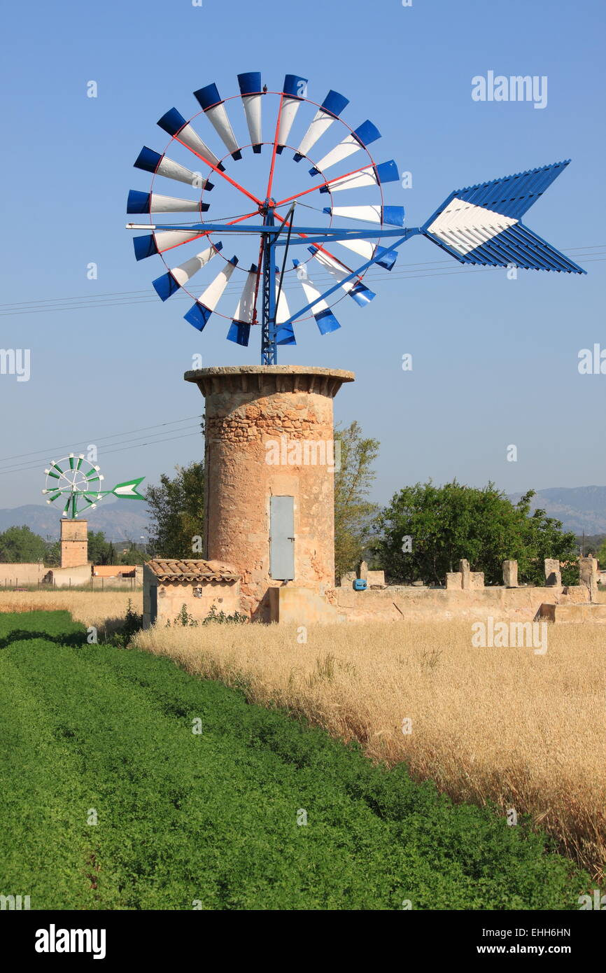 Mallorca-Windmühle Stockfoto