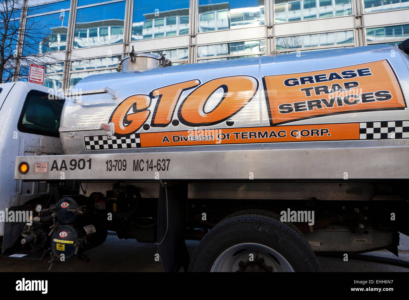 Kommerzielle Fett Falle Service-Truck - USA Stockfoto