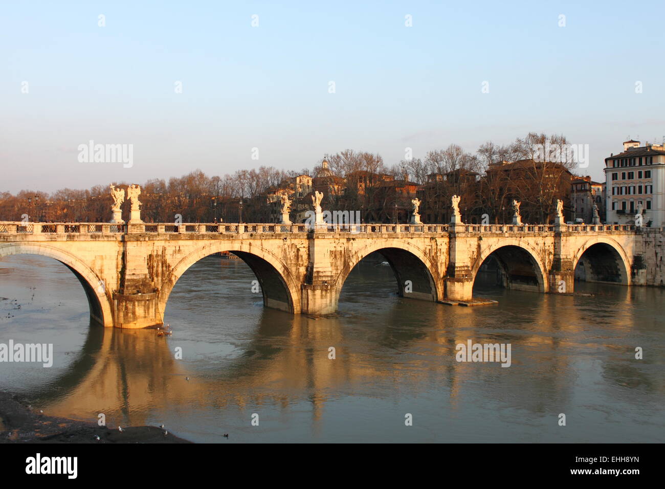 Saint Angel-Brücke in Rom Stockfoto