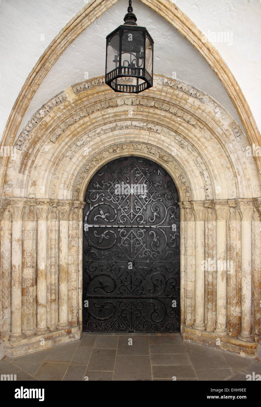 Kircheneingang Tempel in London Stockfoto