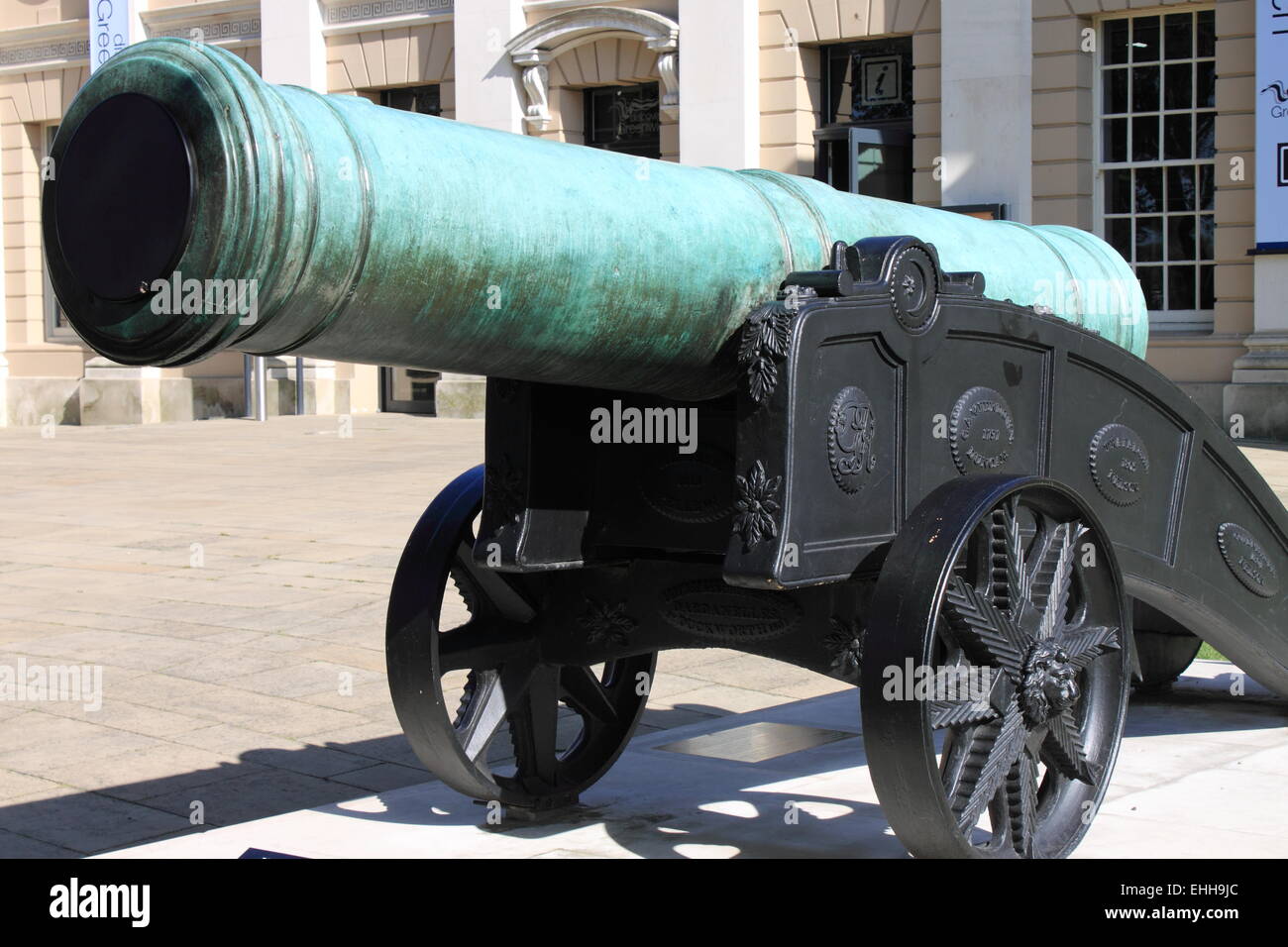 Alte Bronze-Kanone Stockfoto