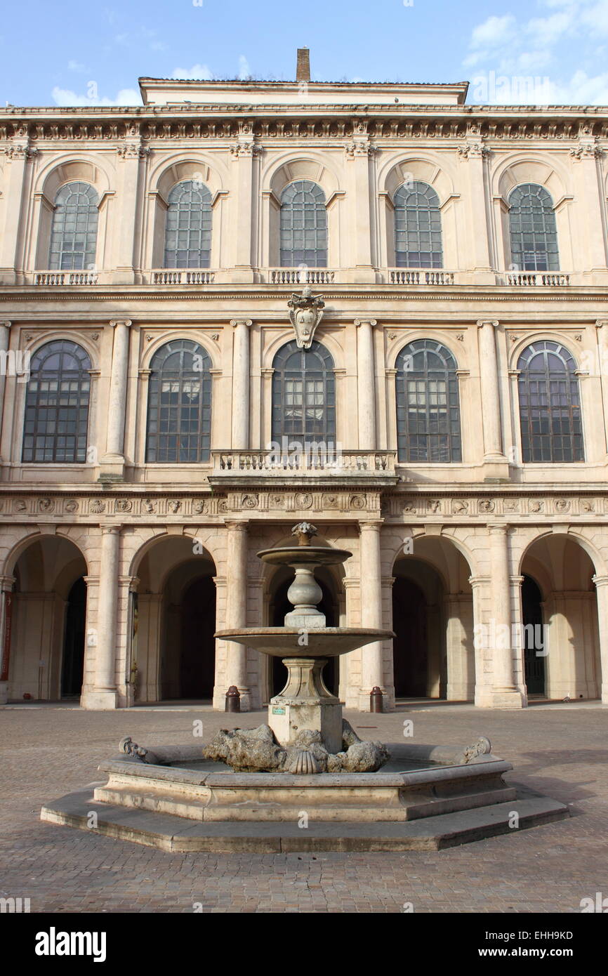 Fassade des Palastes Barberini in Rom Stockfoto