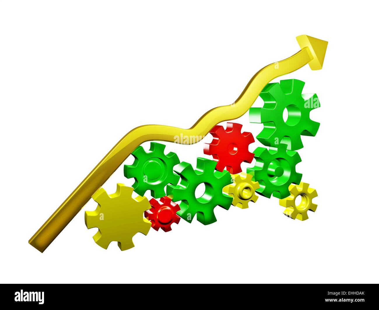 Mechanische Unternehmenswachstum Stockfoto