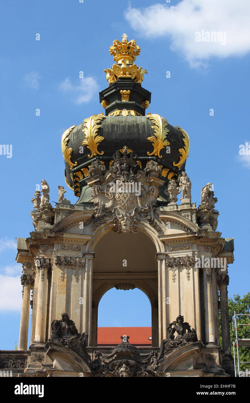 Kronentor des Zwingers in Dresden Stockfoto