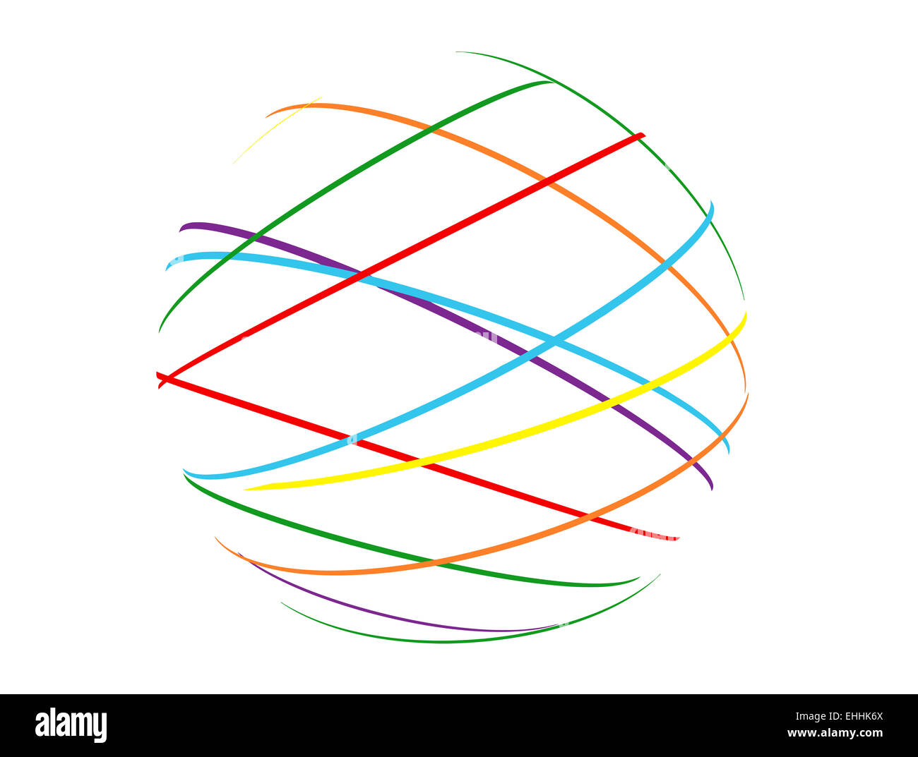 Abstrakten Bereich von Multi-farbigen Linien Stockfoto