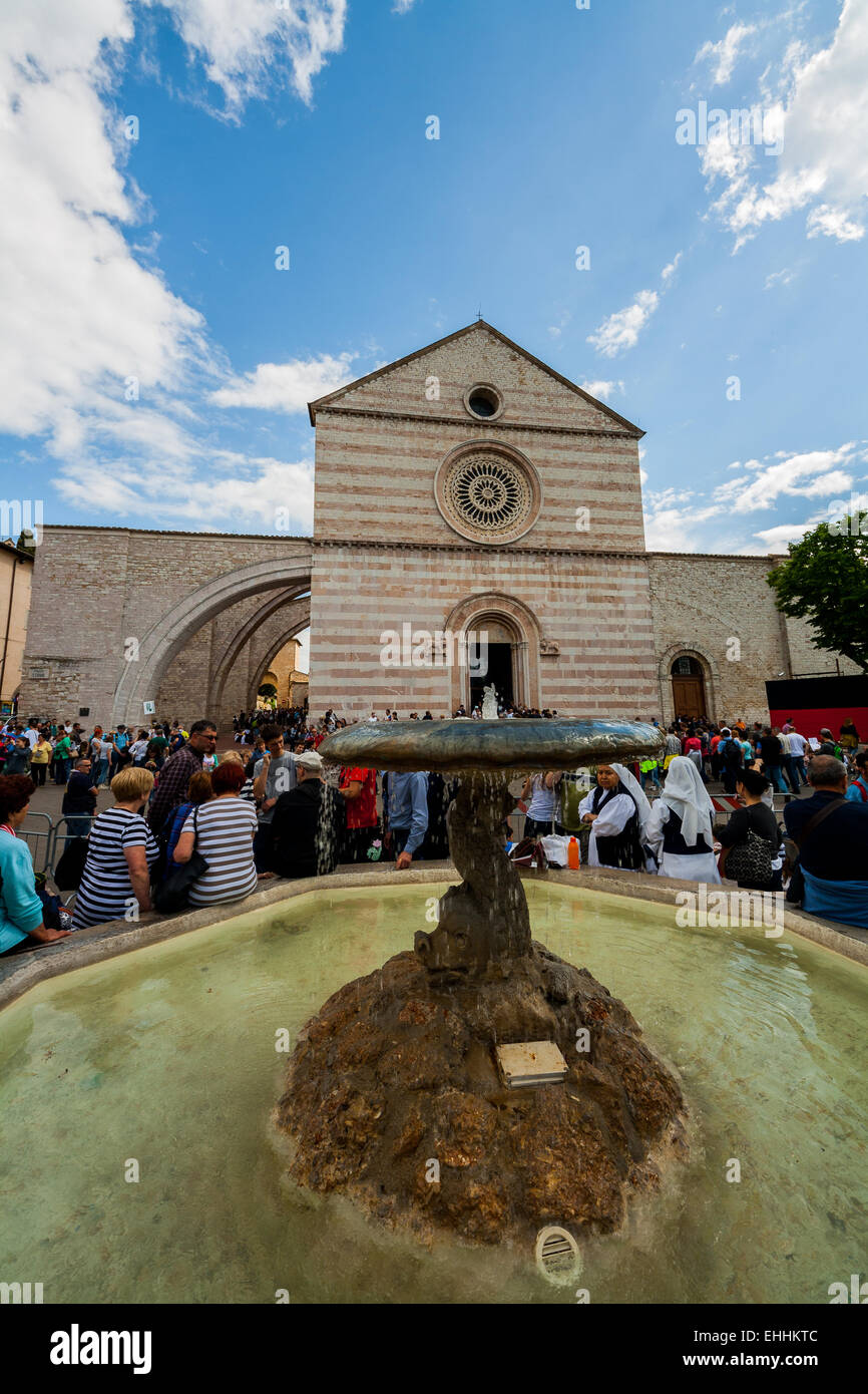 Sankt Chiara Kathedrale, Assisi, Perugia, Umbrien, Italien Stockfoto