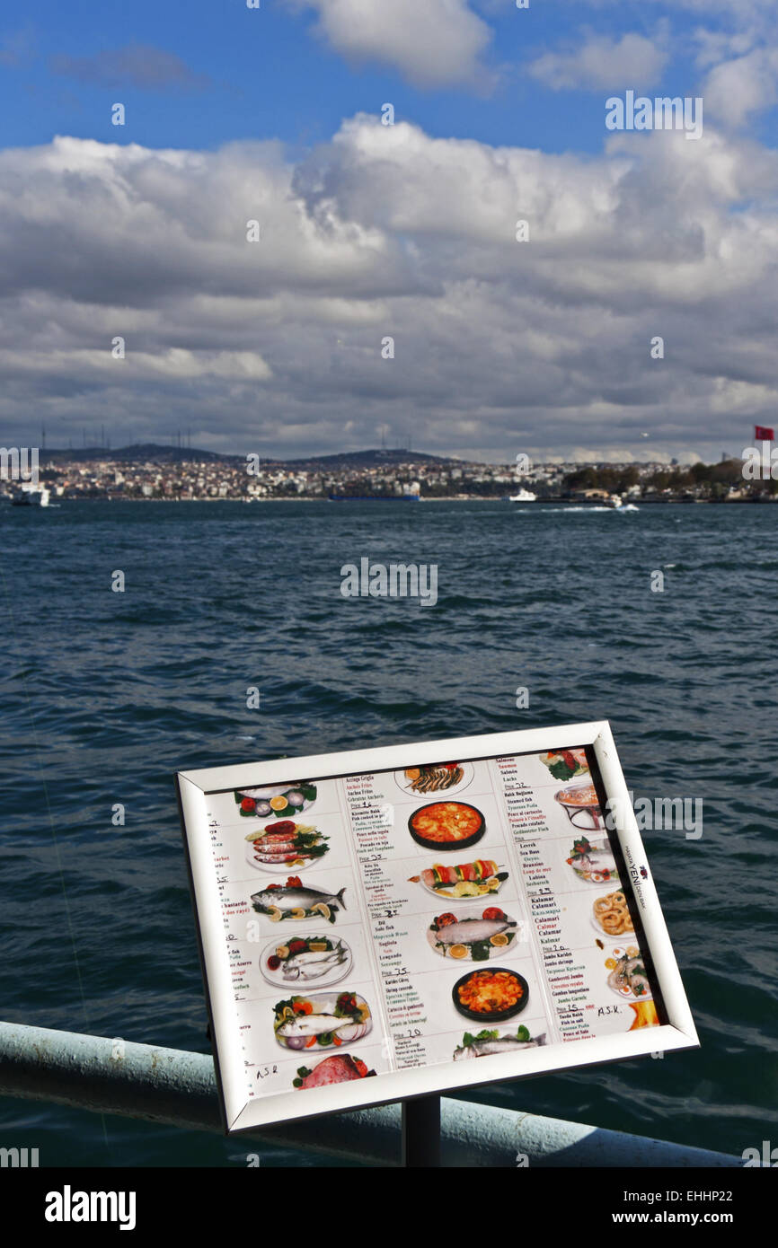 Menü-Istanbul Stockfoto