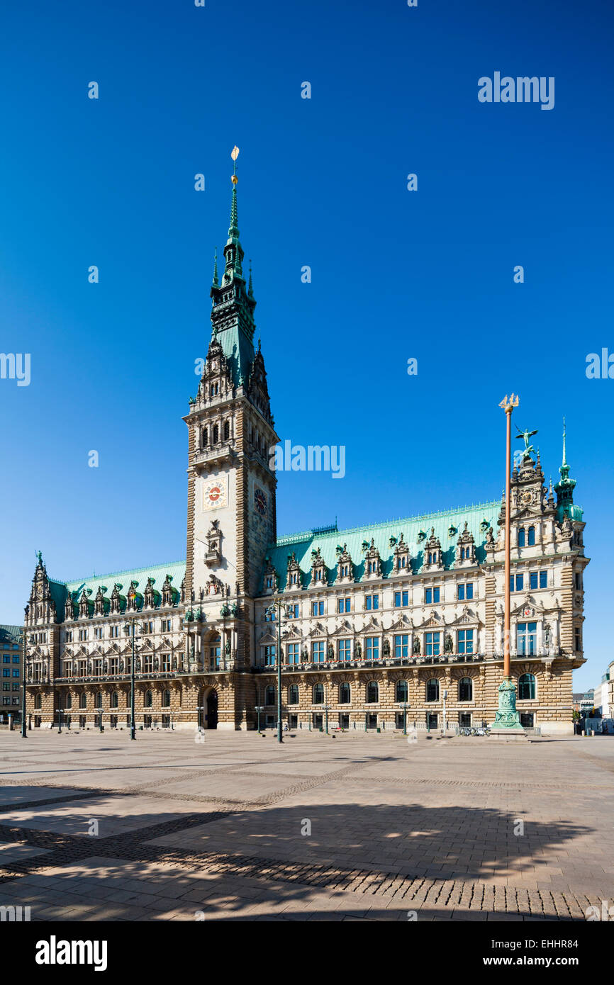 Das berühmte Rathaus in Hamburg, Deutschland Stockfoto