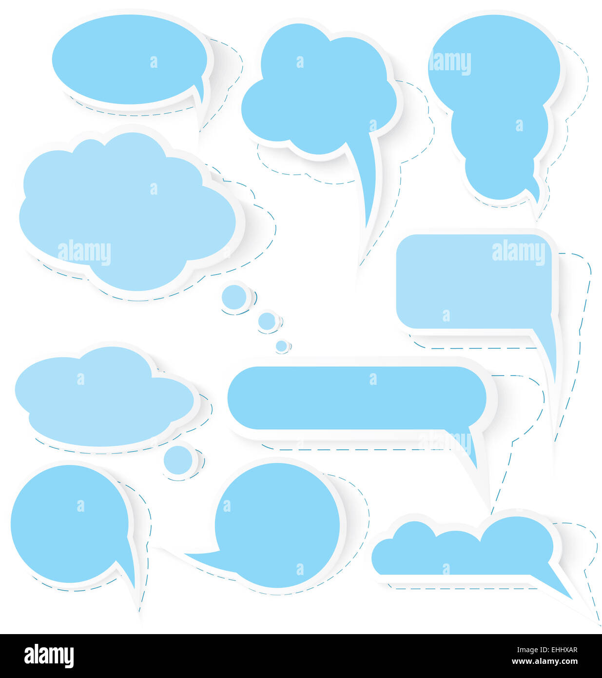 Speech Bubble Sticker Stockfoto