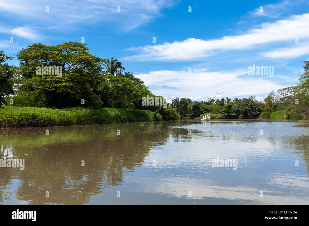 Puerto Viejo de Sarapiqui Fluss in Costa Rica Stockfoto