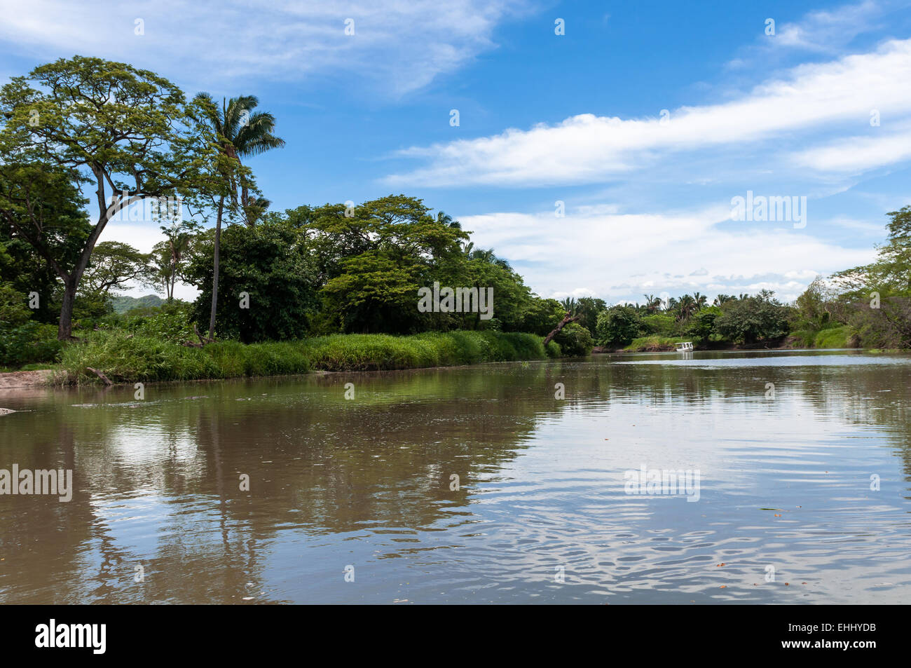 Puerto Viejo de Sarapiqui Fluss in Costa Rica Stockfoto