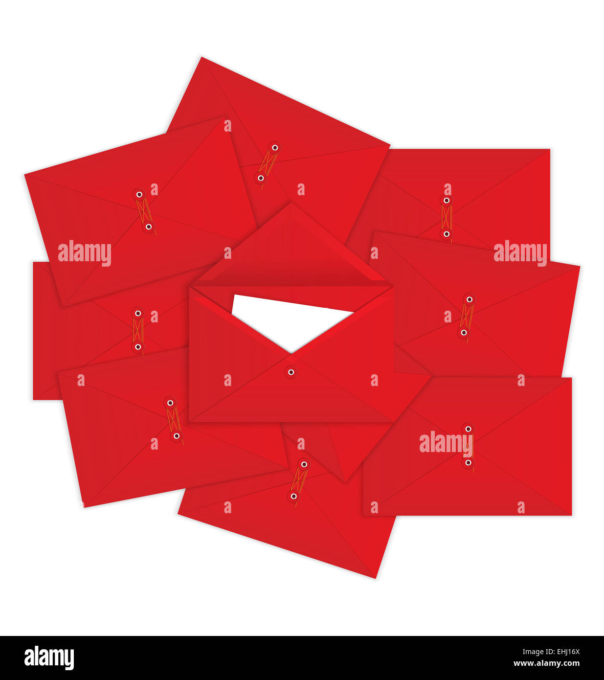 Roten Umschlag an der Spitze Stockfoto