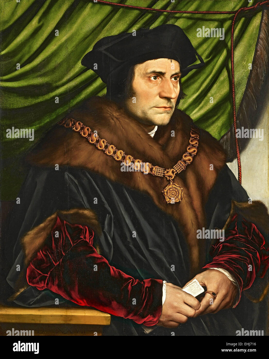 Sir Thomas More, englischer Rechtsanwalt, Sozialphilosoph, Schriftsteller und Staatsmann bekannter Humanist der Renaissance. Stockfoto