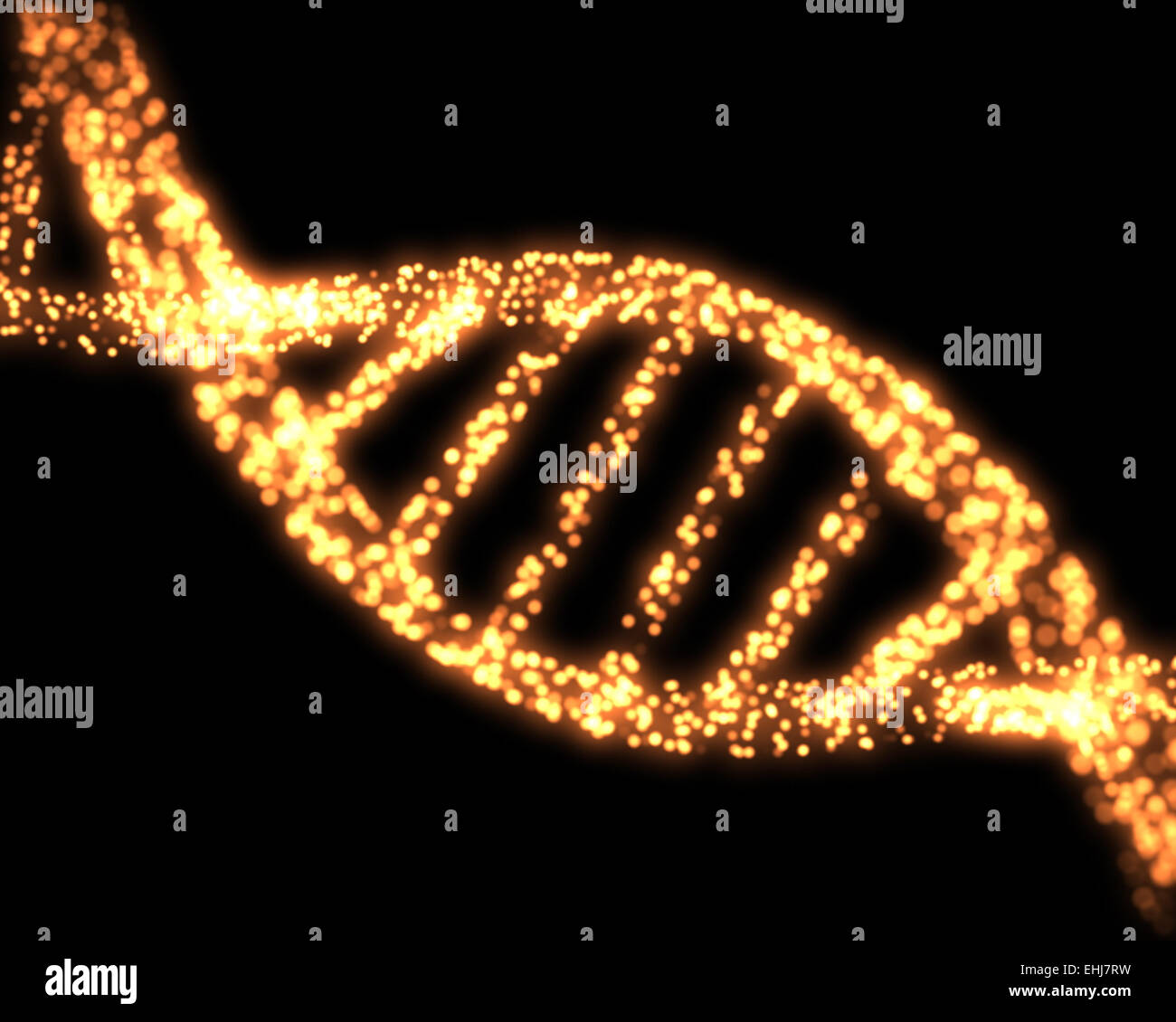 Orange DNA-Helix Stockfoto