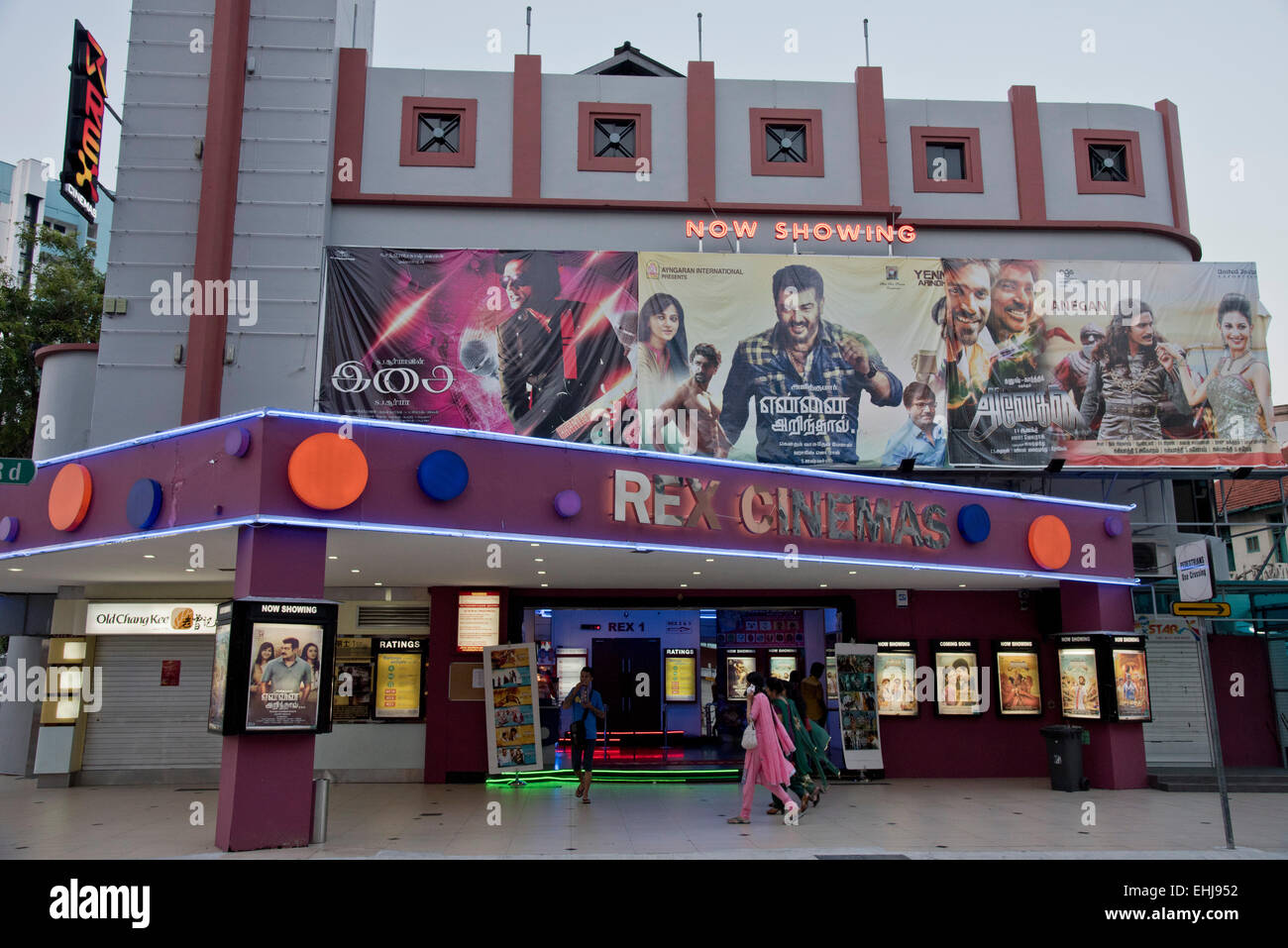 Die klassische Art-deco-Rex-Kino in Little India, Singapur Stockfoto