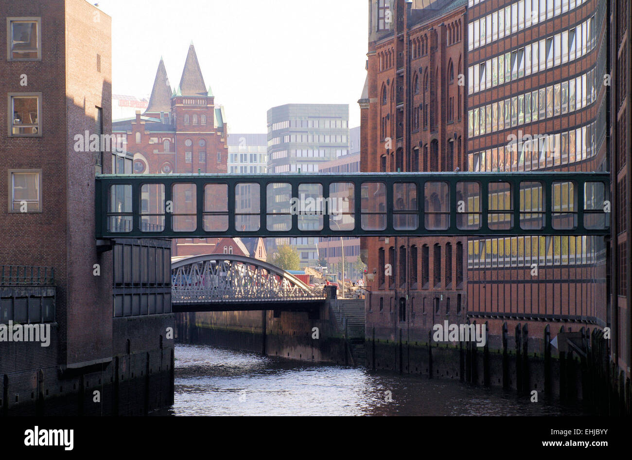 Speicherstadt im Hamburger Hafen Stockfoto