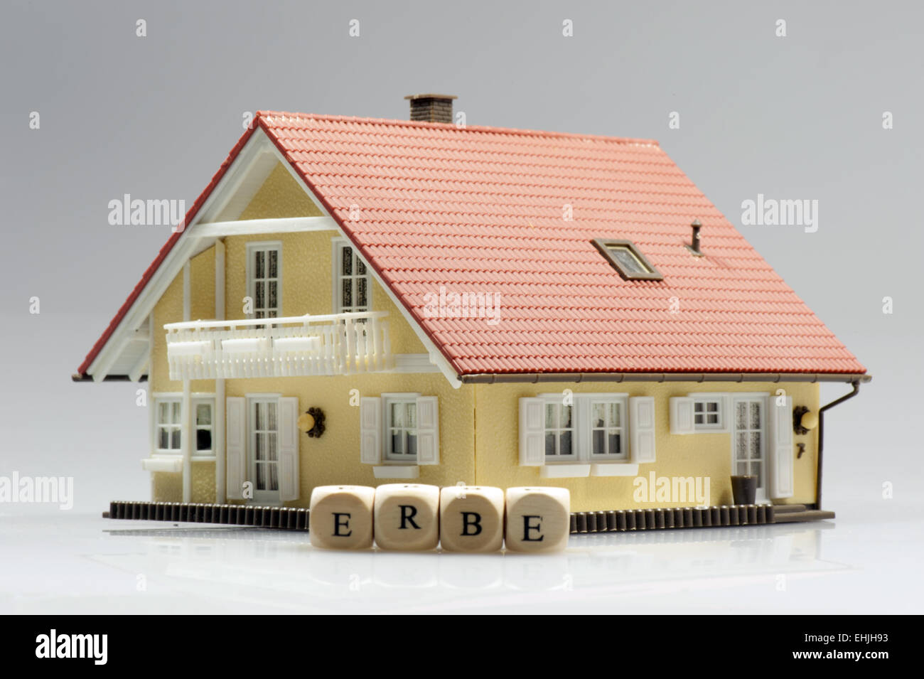 Modell Haus und Wort Erbe Stockfoto
