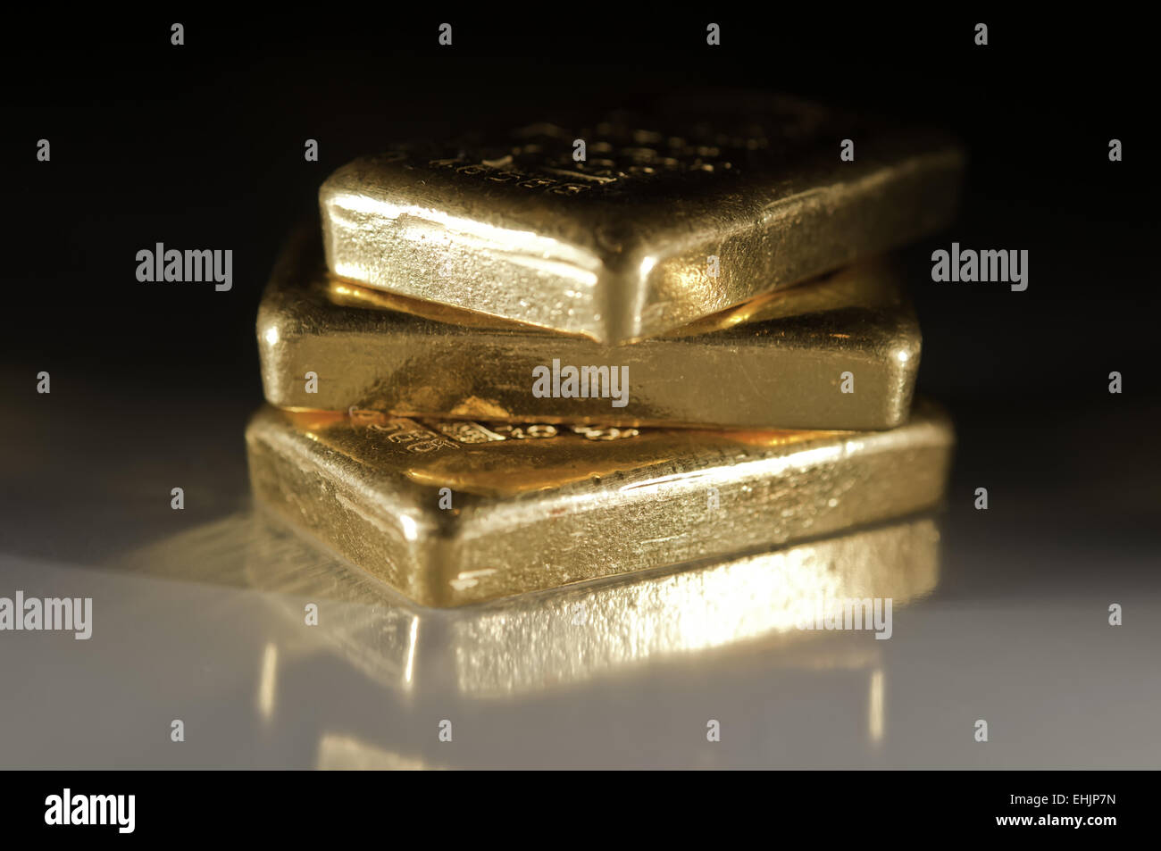 Goldbarren Stockfoto