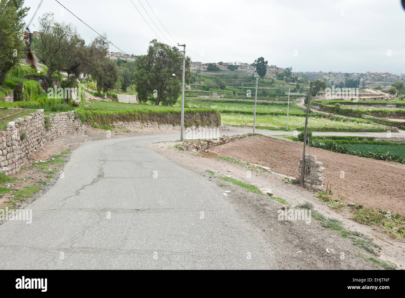 Straße in der Nähe von Arequipa Stockfoto