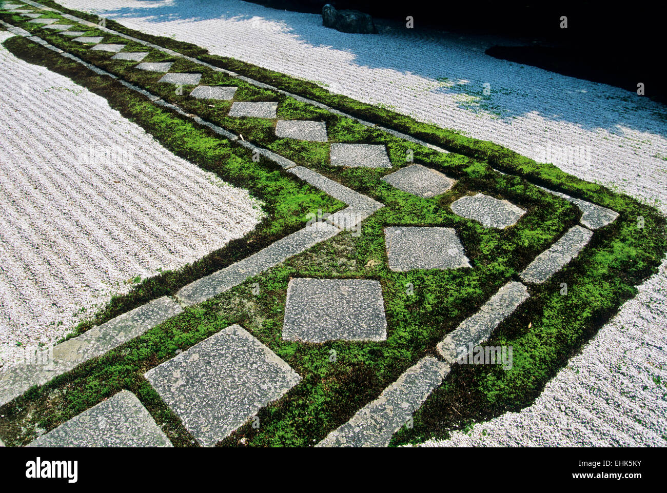 Der Stadt Kyoto ist ein einzigartiges Reservat für alte Zen-Gärten und Schreine, die mehr als neunhundert Jahre alt sind. Stockfoto