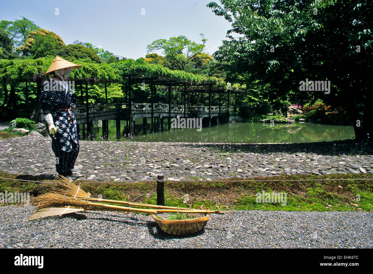 Sento Gosho ist ein großer umzäunter Garten auf dem Gelände der Hofburg im Zentrum von Kyoto. Stockfoto