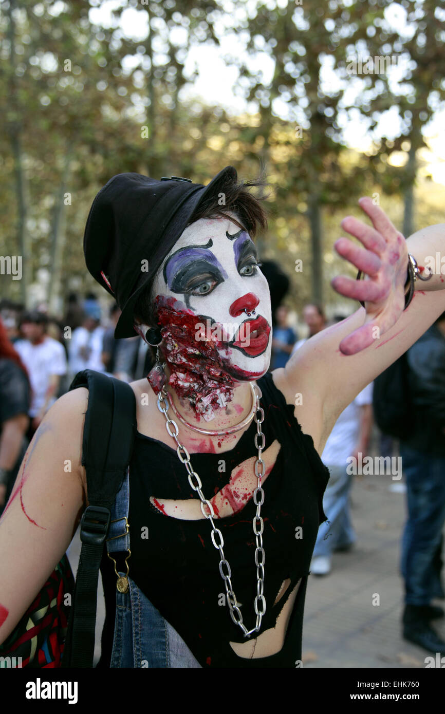 Zombie walk in Montpellier, Occitanie Frankreich Stockfoto