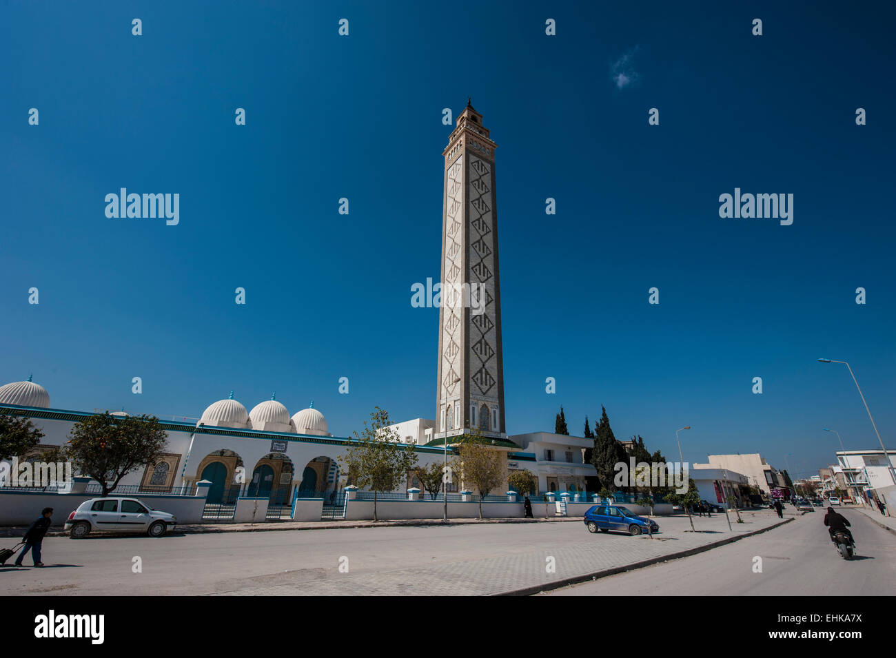 Sidi Achour Moschee in Nabeul, einer Küstenstadt im nordöstlichen Tunesien. Stockfoto