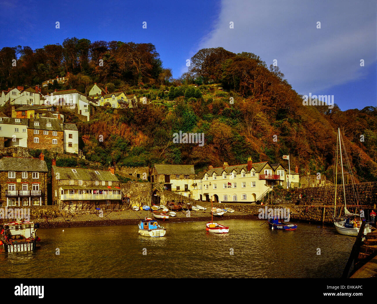 Das Fischerdorf Clovelly. Nord-Devon. England. UK Stockfoto
