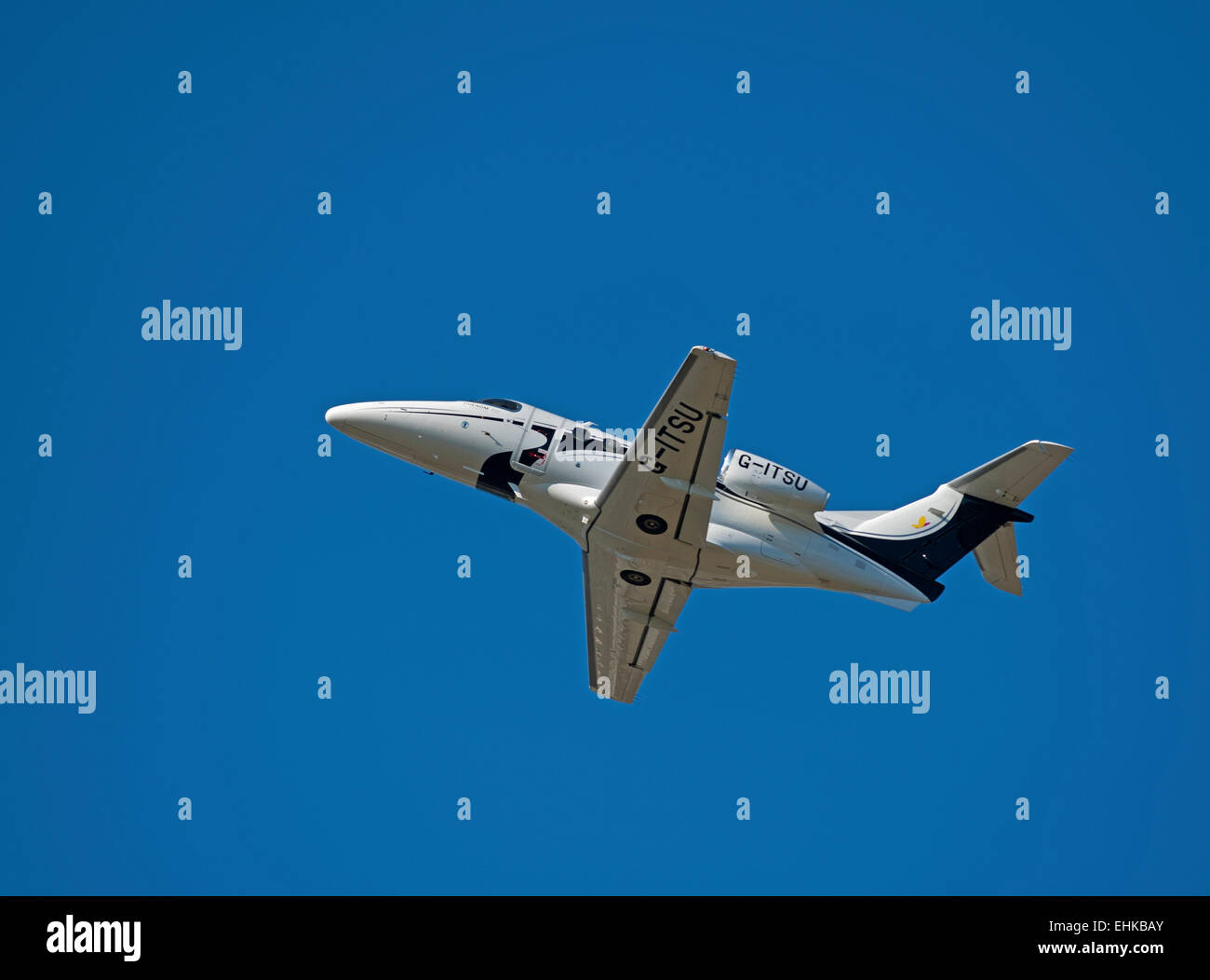 Brasilianische gebaut Phenom 100 Licht Twin Engined Privatjet.  SCO 9642. Stockfoto