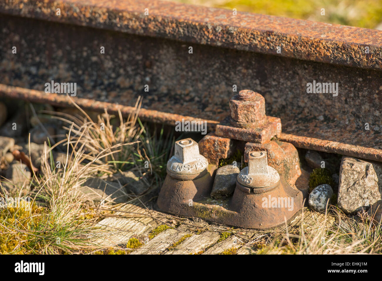 Alten Eisenbahnlinie "Borkense Kurs" in der Nähe der deutschen Grenze in der Gemeinde Winterswijk Stockfoto