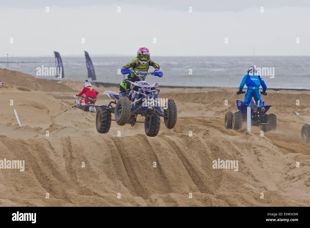 BXUK Strand Rennen auf Margate Main Sands Stockfoto