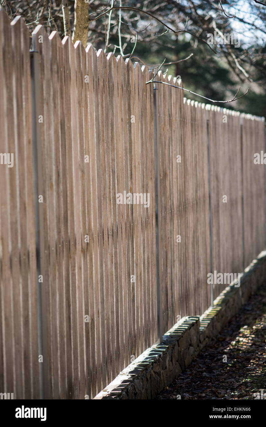 Hölzernen Zaun-flache Schärfentiefe Stockfoto