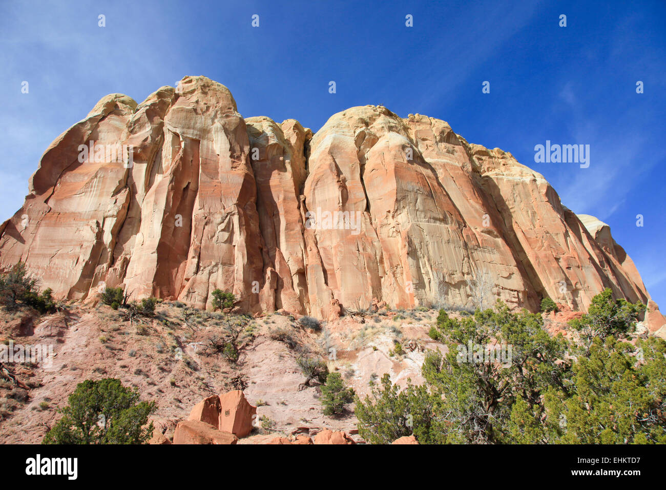 Roten Felsvorsprung New Mexico USA Stockfoto