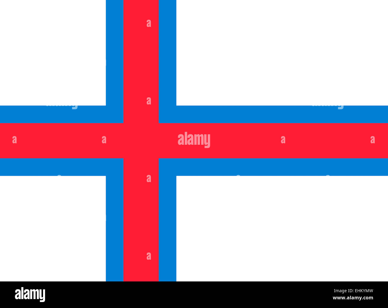 Flagge der Färöer. Stockfoto