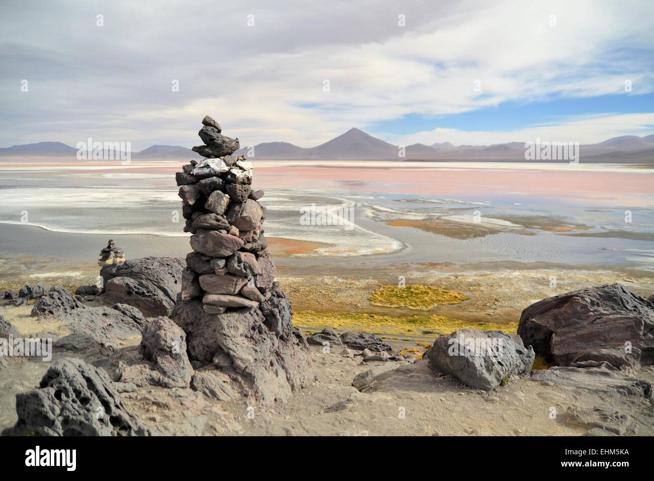 Steinbildung in der Laguna colorada Stockfoto