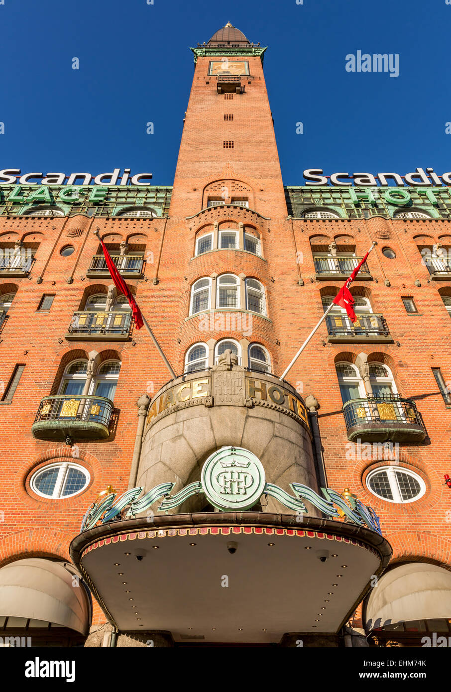 Scandic Palace Hotel auf dem Rathausplatz, radhus Pladsen, Kopenhagen, Dänemark Stockfoto