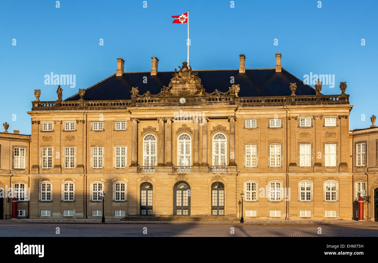 Amalienborg Palast, Kopenhagen, Dänemark, Scandinavia Stockfoto