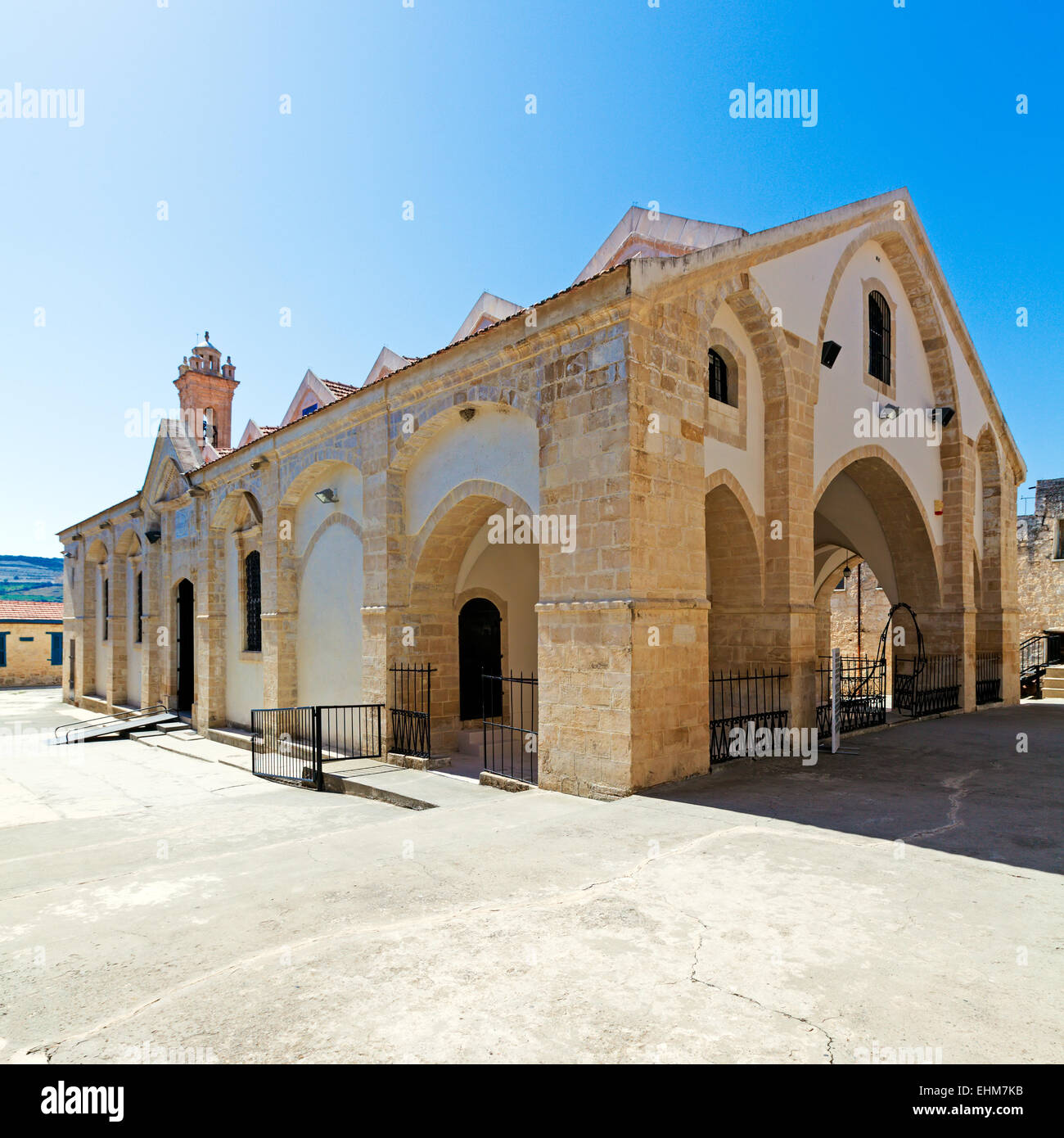 Berühmte Omodos Kloster in Zypern Stockfoto